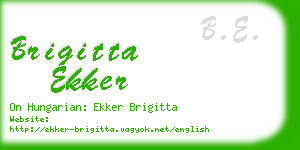 brigitta ekker business card